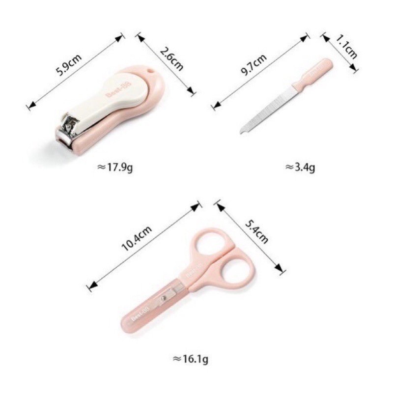 Bộ/Vỉ Bấm Móng Đa Năng Best BB Gồm 3 Chi Tiết vệ sinh móng cho bé