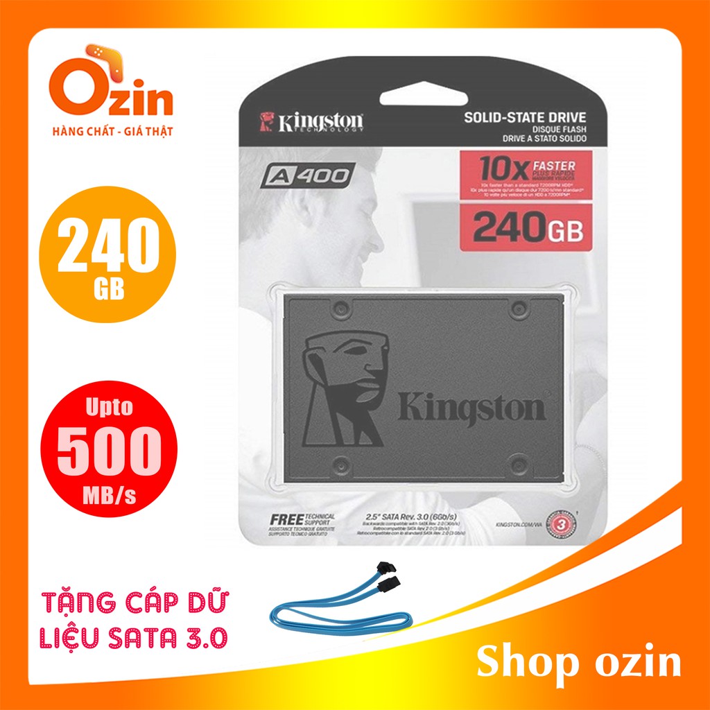 [RẺ VÔ ĐỊCH] Ổ cứng SSD kington 240GB 120GB A400 SATA III 2.5 inch | BigBuy360 - bigbuy360.vn