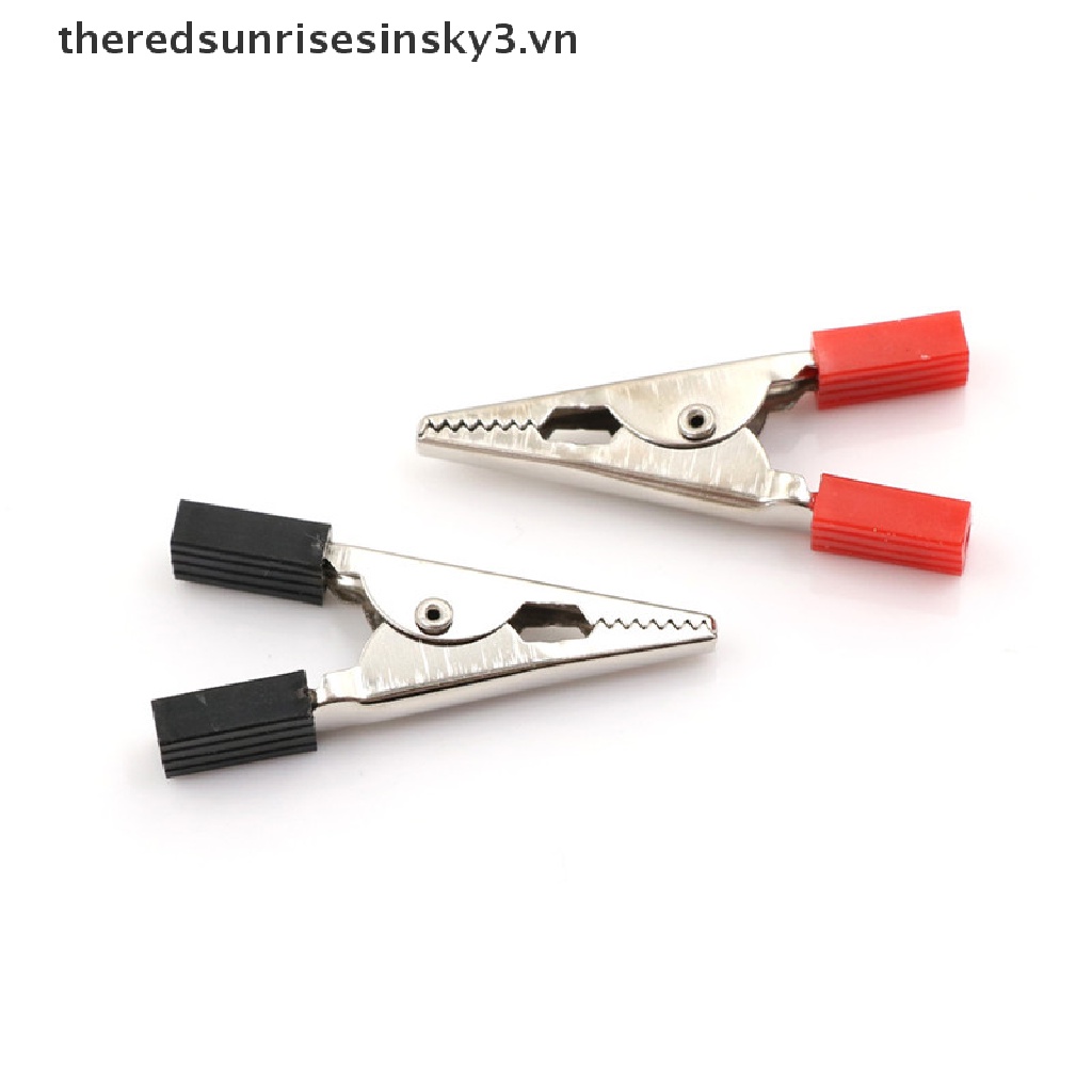 Set 5 Kẹp Cá Sấu Thử Điện Tay Cầm Nhựa 50mm