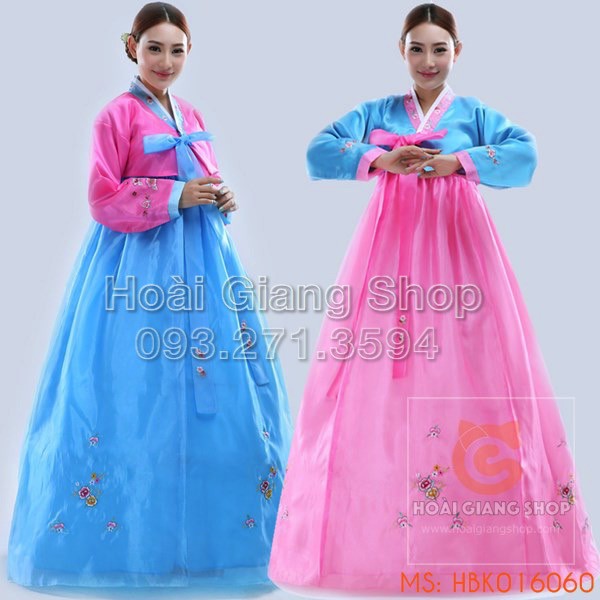 Bán sẵn trang phục Hanbok nữ kiểu voan kiếng 2 lớp đẹp, hiện đại và độc đáo