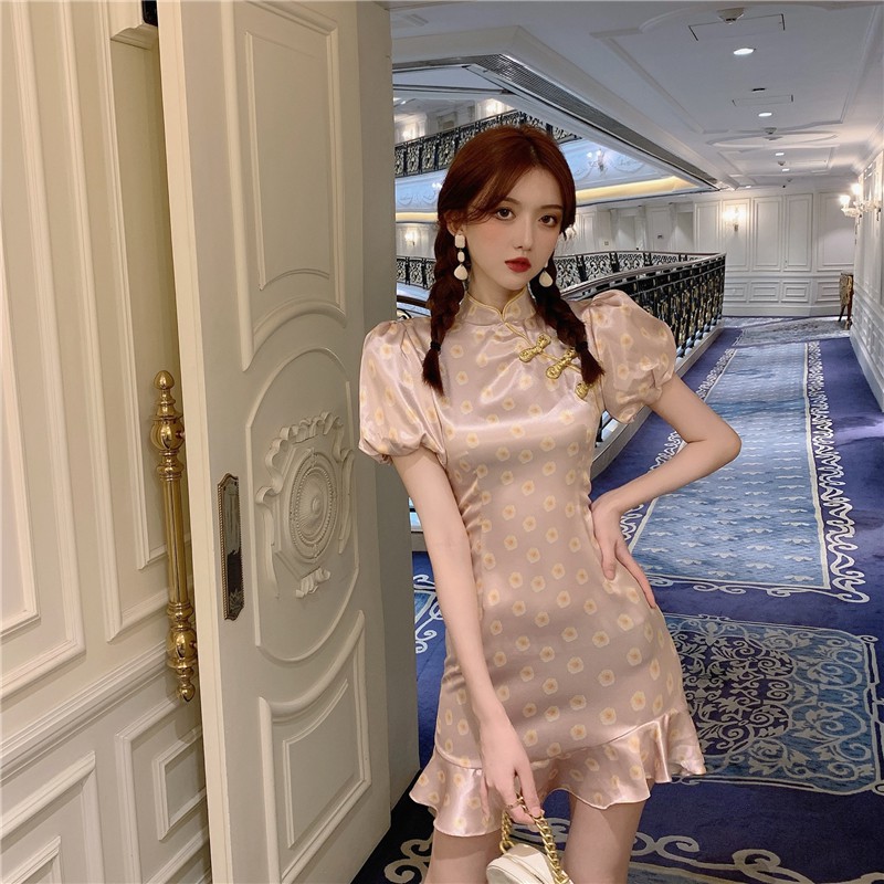 ( SẴN MẪU 5 SIZE S ) Sườn xám cách tân Trung Hoa AK1110 | BigBuy360 - bigbuy360.vn