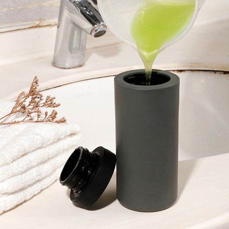 Chai Silicone Đựng Dầu Gội / Mỹ Phẩm Du Lịch Tiện Lợi (Xám / 240)