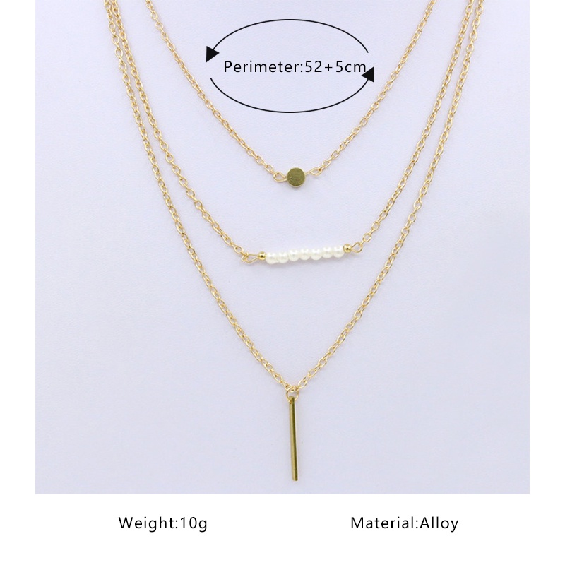 Vòng cổ Nhiều Lớp Đính Ngọc Trai Nhân Tạo Thời Trang Dành Cho Nữ