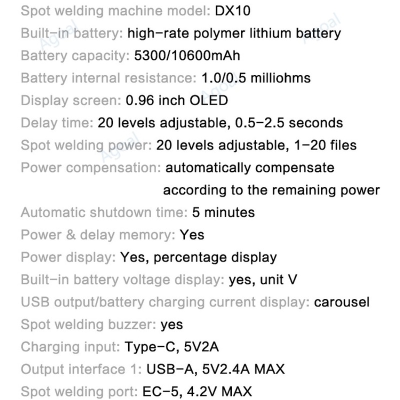 Bộ Máy Hàn Dx10 10600mAH Màn Hình LED 0.2mm Niken Chuyên Dụng Cho Gói 18650
