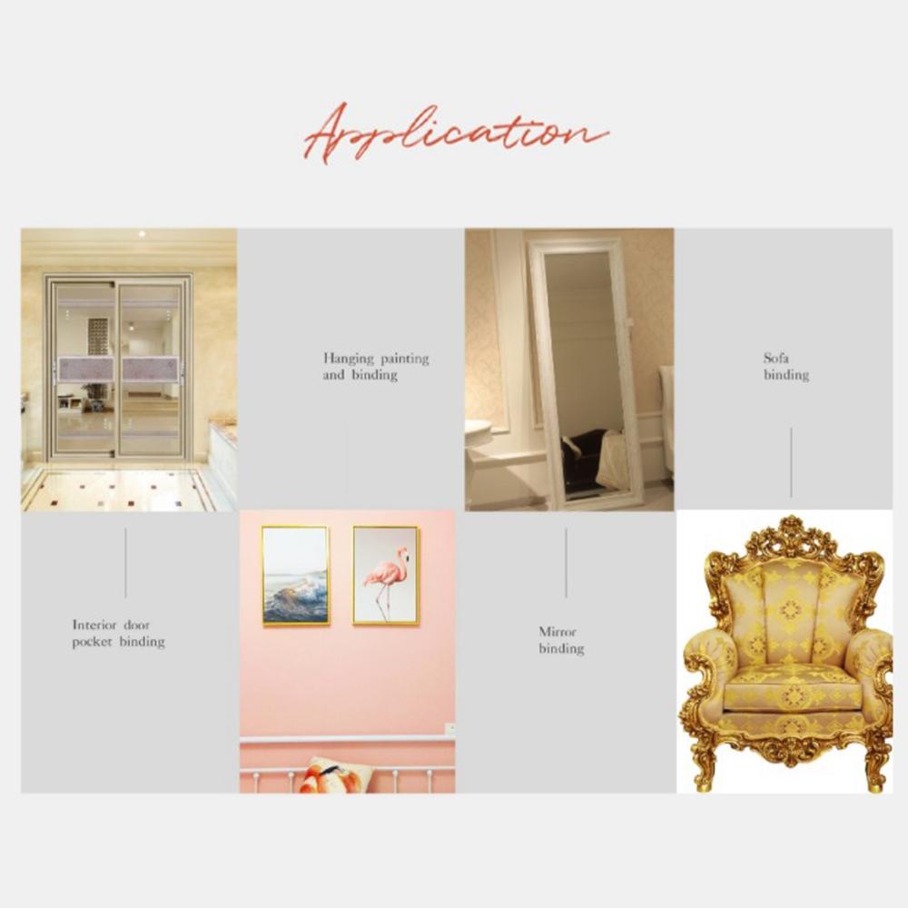 Miếng Dán Đường Viền 3D Bằng PVC Dùng Trang Trí Phòng Ngủ / Phông Nền TV