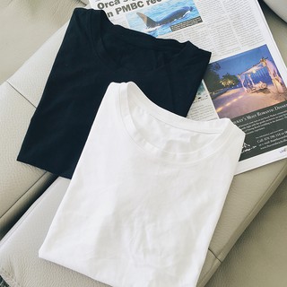 (XẢ KHO)ÁO THUN T SHIRT BASIC TEE TRẮNG TRƠN.