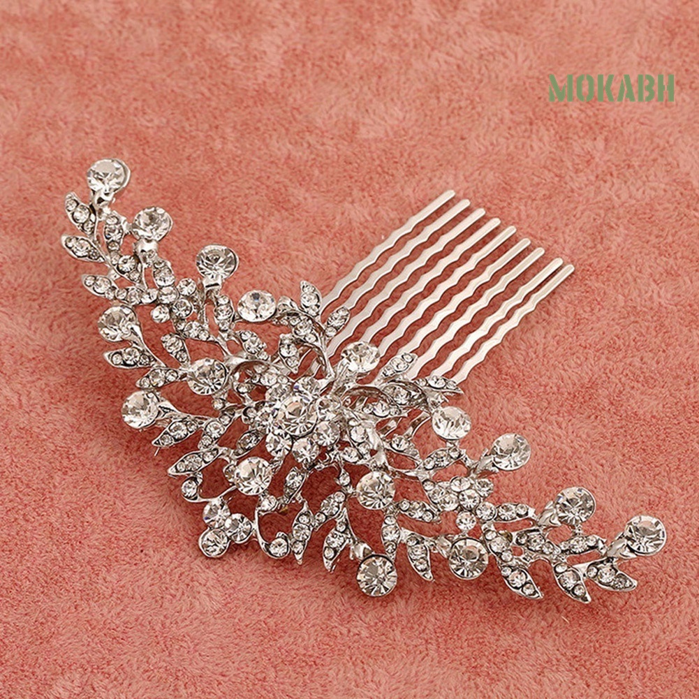 Lược Cài Tóc Đính Đá Thanh Lịch Dành Cho Cô Dâu