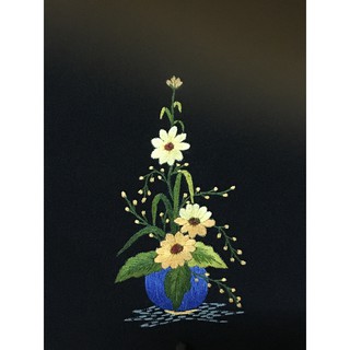 Tranh thêu tay lãng hoa 25 X 30cm Hoa010