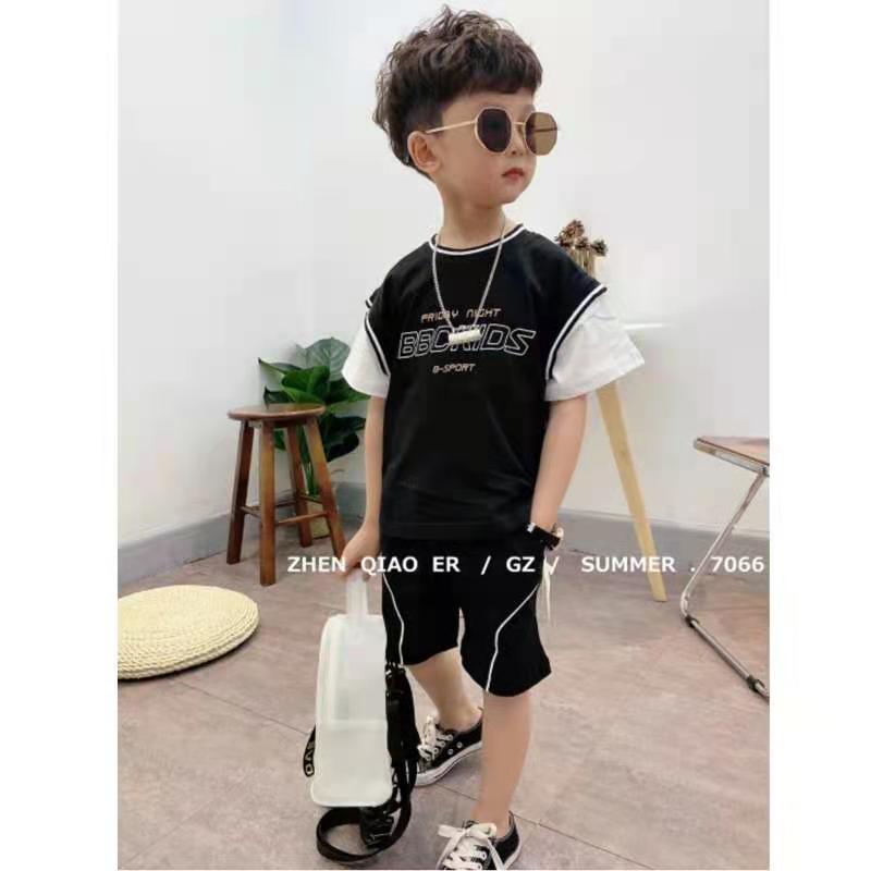 Set Đồ Bộ Cotton Phong Cách Hàn Quốc Năng Động Dành Cho Bé Trai