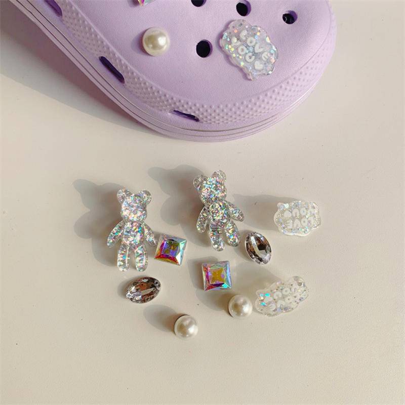 Phụ Kiện Trang Trí Giày Tự Làm Kiểu Dáng Xinh Xắn charm sticker jibbitz sticker Set Sticker jibbitz 3d jibbitz crocs slipper sticker