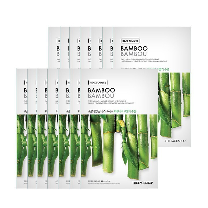 Bộ 14 Miếng Mặt Nạ Cung Cấp Nước TheFaceShop Real Nature Mask Sheet Bamboo ( 20gx14 miếng)