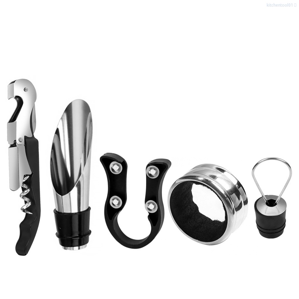 Set 5 dụng cụ mở nắp chai rượu vang tiện lợi