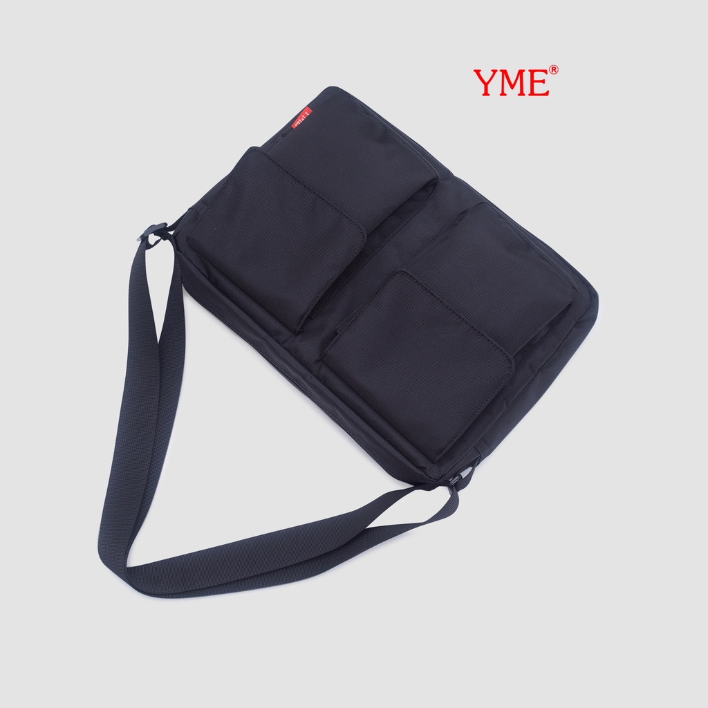Túi đeo chéo đựng laptop 13 inh YME đi làm đi học 7 ngăn chất liệu polyester Canvas chống thấm YSB05