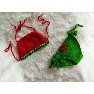 Bikini handmade cho bé, bikini dưa hấu cho bé, đồ bơi đi biển cho bé