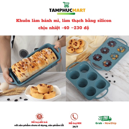 Khuôn làm bánh mì hoa cúc, bánh cupcake, thạch bằng silicone cao cấp, chống dính[chịu nhiệt -40-230•c]