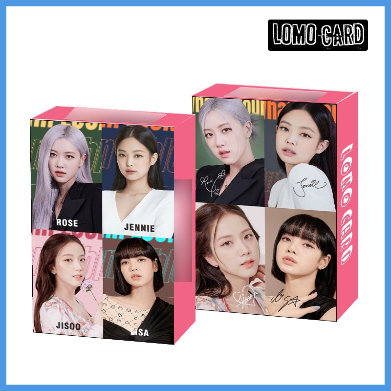 Hộp 30 Thẻ Hình Lomo In Các Thành Viên Nhóm Nhạc Blackpink Lisa Rose Jennie Jisoo