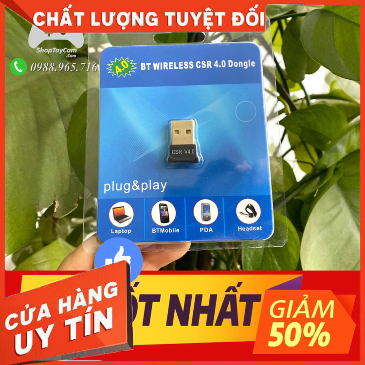 [Xả Hàng]USB Blutooth Cho PC Máy tính bàn CSR 4.0 Hàng Xịn Kết Nối PC Với Tay Cầm Game Loa / Điện Thoại | BÁN CHẠY