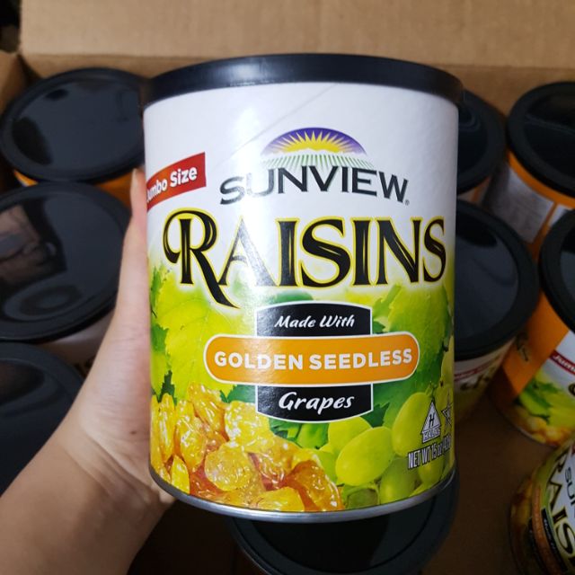 NHO KHÔ XANH MỸ SUNVIEW RAISINS HỘP 425G