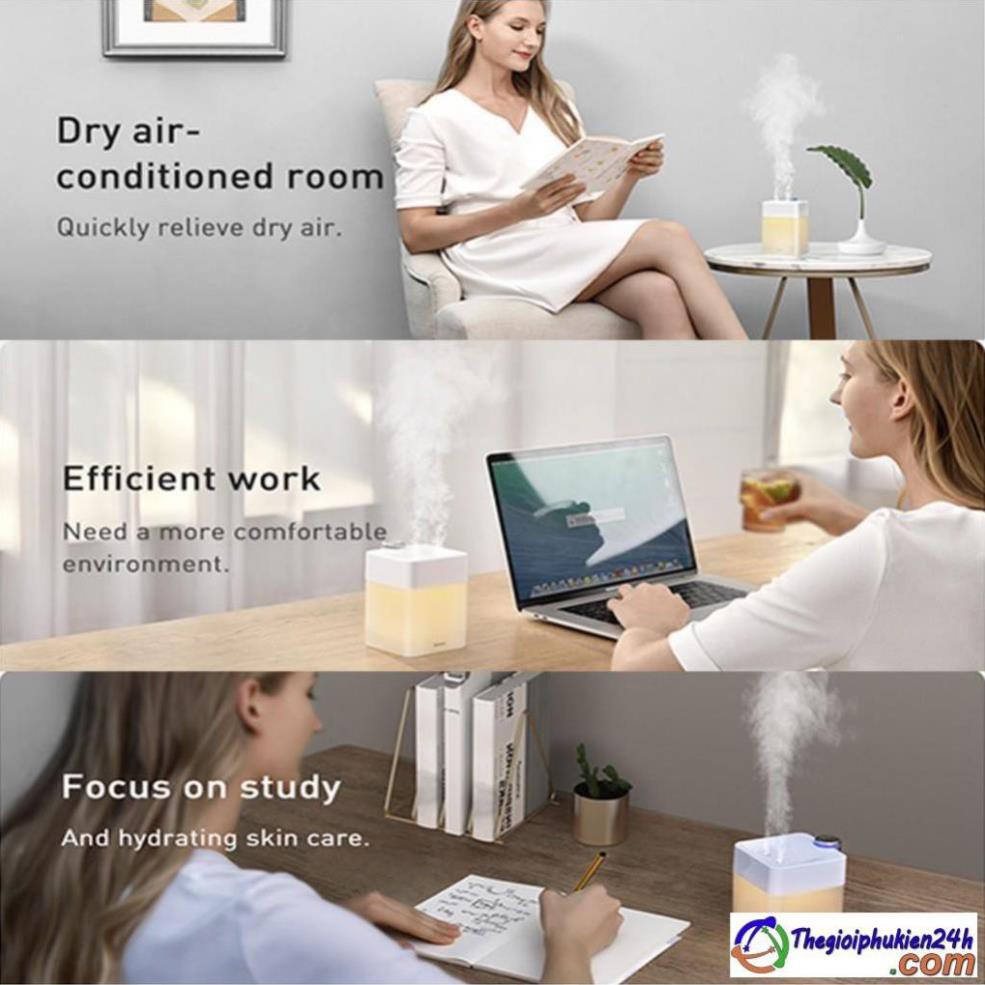 Máy phun sương tạo ẩm Baseus Time Magic Box Double Spray Humidifier (2000mAh, 550ml, sử dụng liên tục tới 8 giờ)