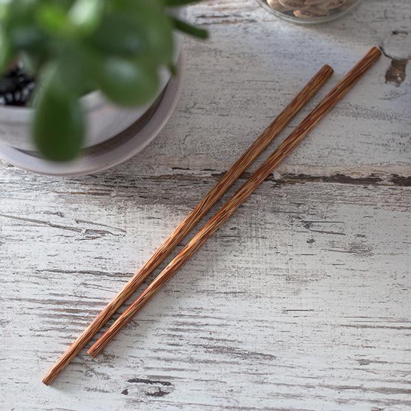 Bộ 10 đôi đũa gỗ dừa ECOHUB, Dài 23cm (Coconut Chopsticks) | EH011