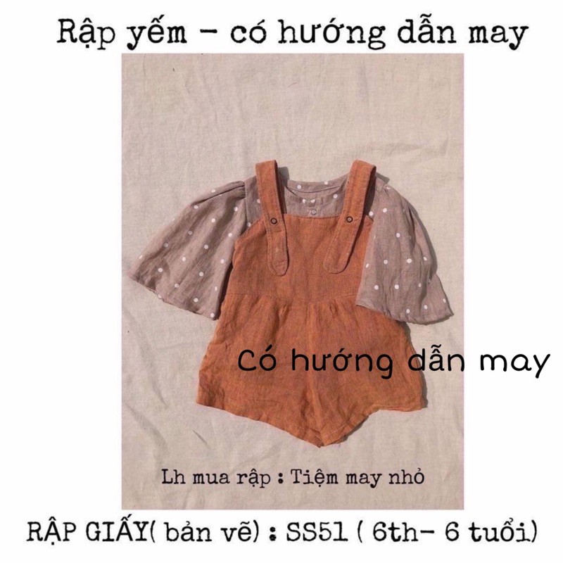 RẬP GIẤY( bản vẽ)_ SS51_rập yếm trẻ em