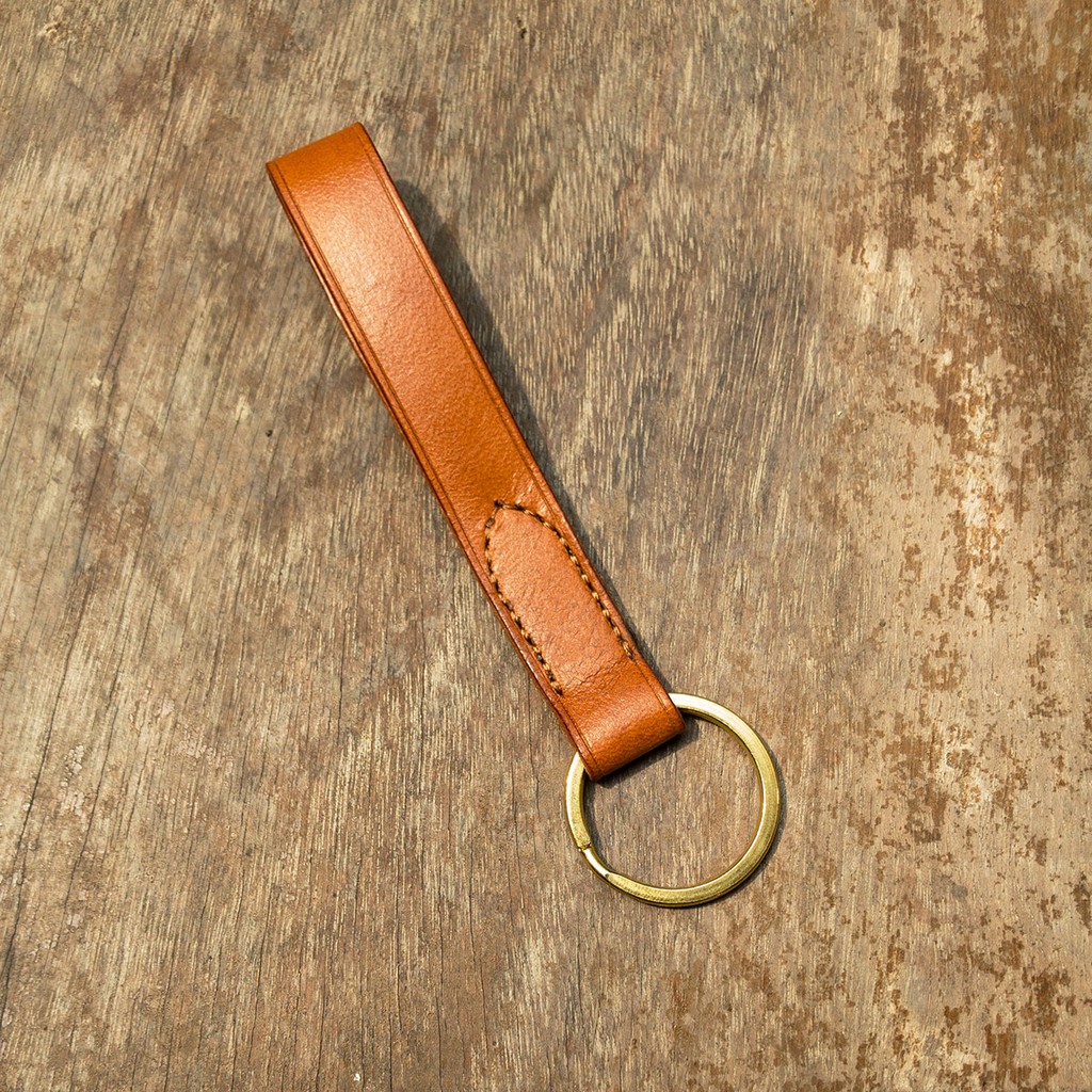 Móc khoá bằng da thời trang màu nâu, sản phẩm đồ thủ công chất liệu da bò thật nhập khẩu - ASMK00101 | BigBuy360 - bigbuy360.vn