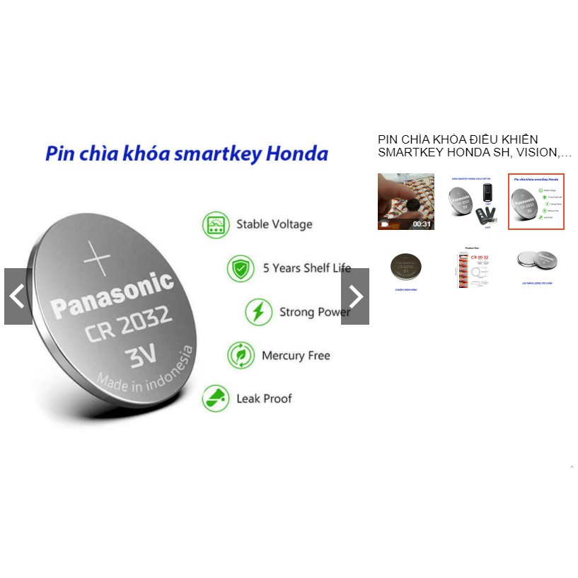 Mua PIN CHÌA KHÓA ĐIỀU KHIỂN SMARTKEY HONDA SH, VISION, LEAD, AB, PCX ...