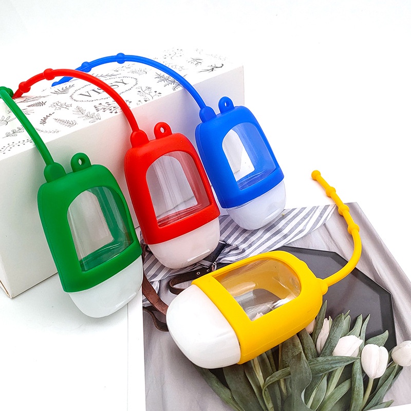 Chai rỗng có móc khóa nhỏ gọn đựng mỹ phẩm có thể nạp lại mang theo du lịch cắm trại leo núi