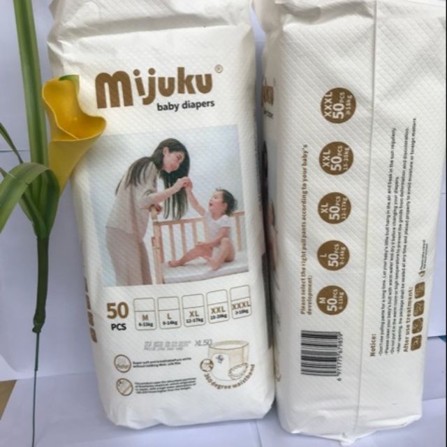 Bỉm mijuku xuất Nhật cho bs các size S/m/L/xl/xxl/xxxl