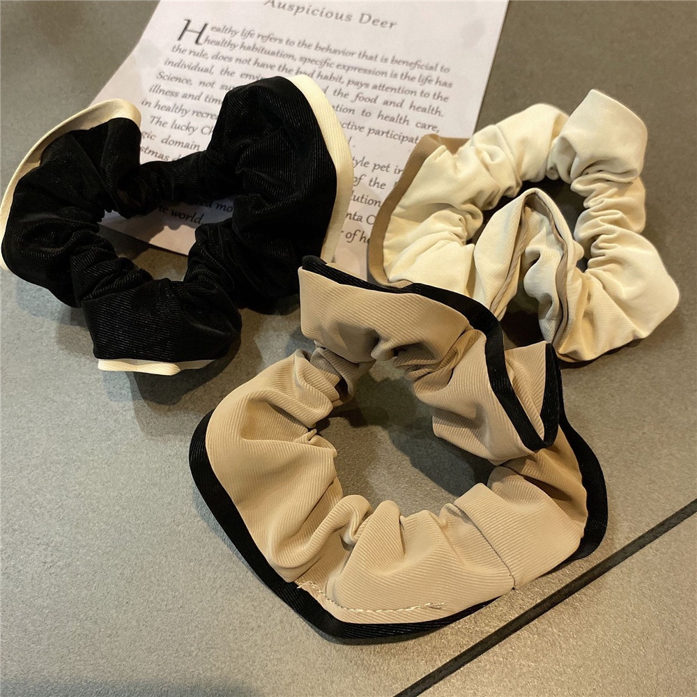 1 dây buộc tóc cao su phong cách retro đơn giản cho nữ