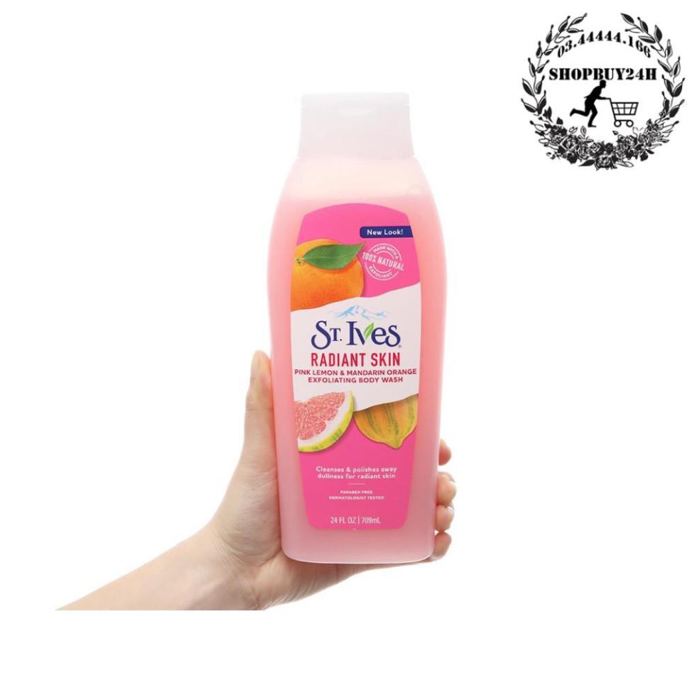 HCM -  Sữa tắm làm sáng da Hương Cam Chanh St. Ives Even & Bright body wash 709ml