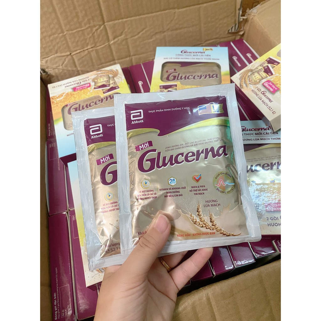 COMBO SỮA GLUCERNA HƯƠNG LÚA MẠCH 52,1G