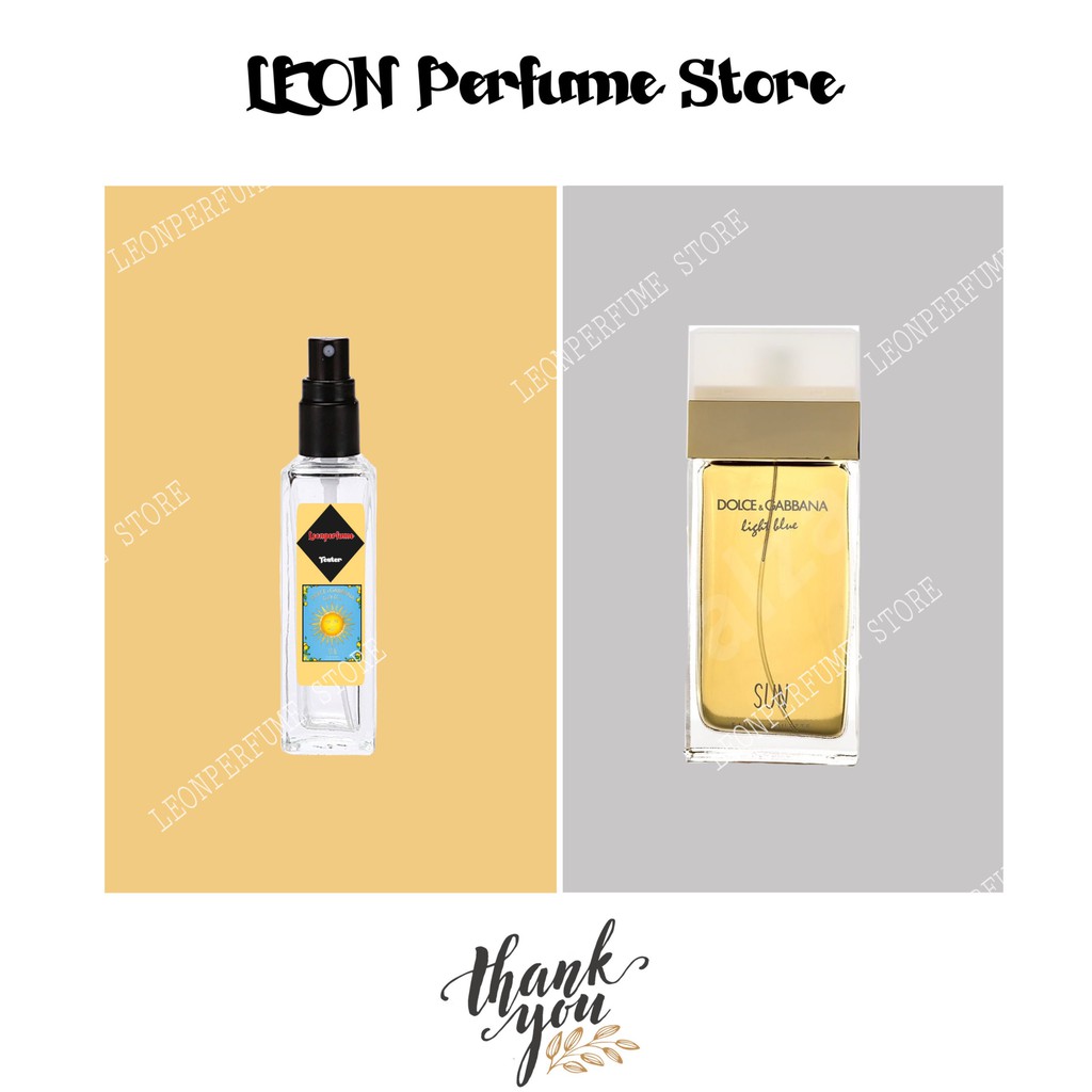 💎LEON💎Mẫu thử nước hoa  dg lightblue sun 10ml dạng xịt