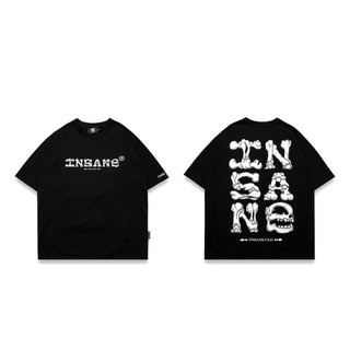 Áo thun tay lỡ tnsane đen unisex