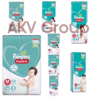 Tã/bỉm pampers quần giữ dáng mới gói cực đại size m74/l68/xl62/xxl56 - gói đại m60/l54/xl48/xxl44