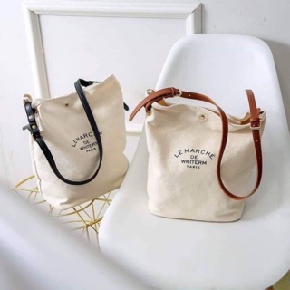 Túi tote vải quai da_Ảnh thật ở cuối