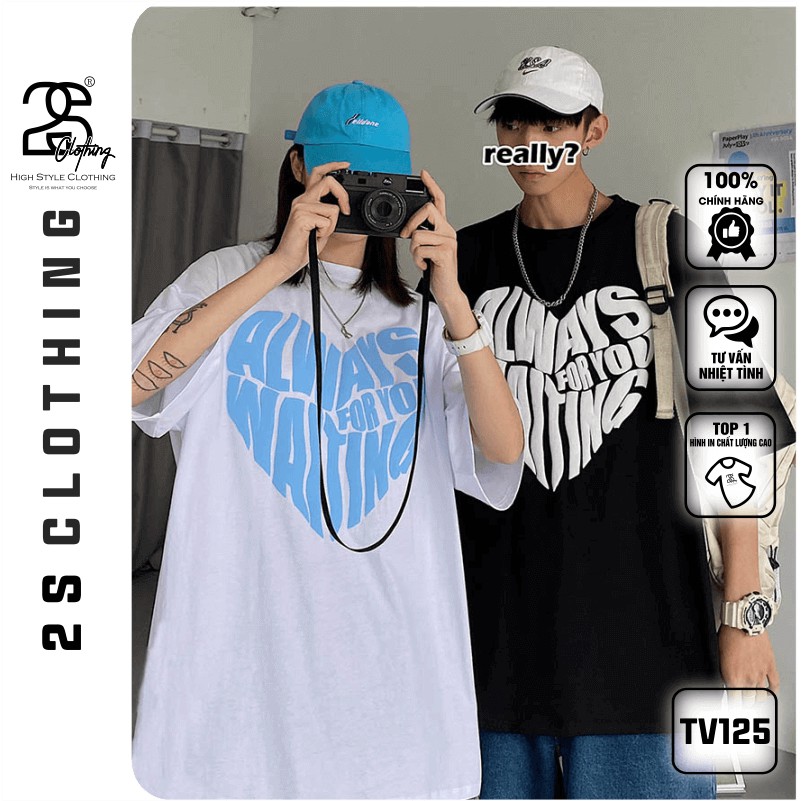 Áo Thun Tay Lỡ 2s Clothing Áo Phông Unisex Nam Nữ Hợp Mặc Đôi Cotton Oversize Form Rộng Giá Rẻ In Hình Trái Tim TV125