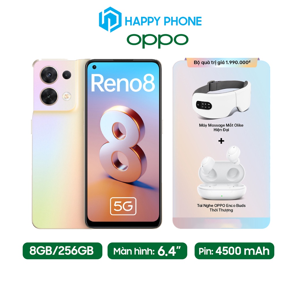Điện Thoại Oppo Reno8 5G - Hàng Chính Hãng, Mới 100%, Bảo Hành 12 Tháng
