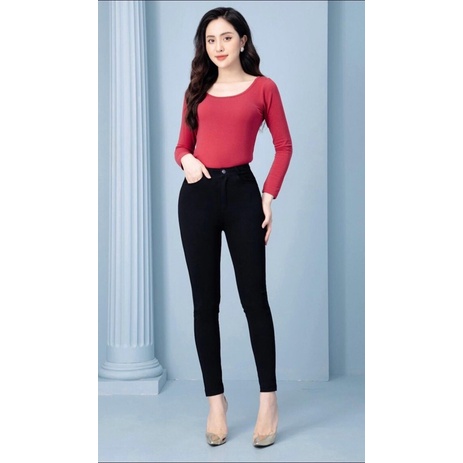 Quần Tregging Cạp Cao Nữ Minchi Chất Umi Hàn Co Giãn 4 Chiều Legging Nữ Khóa Giữa Cao Cấp Hàng Việt Nam Xuất Khẩu (VNXK)