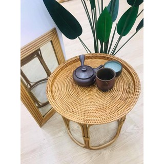 Bàn Trà Mây Vintage