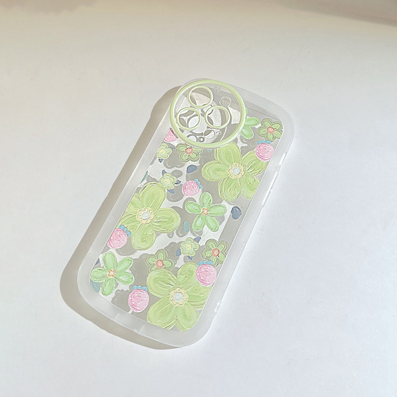 Ốp Điện Thoại TPU Mềm Trong Suốt Họa Tiết Hoa / Dâu Tây Đơn Giản Chống Bụi Cho iPhone 13 12 Pro Max 11 Xr Xs Max X 7 8 Plus