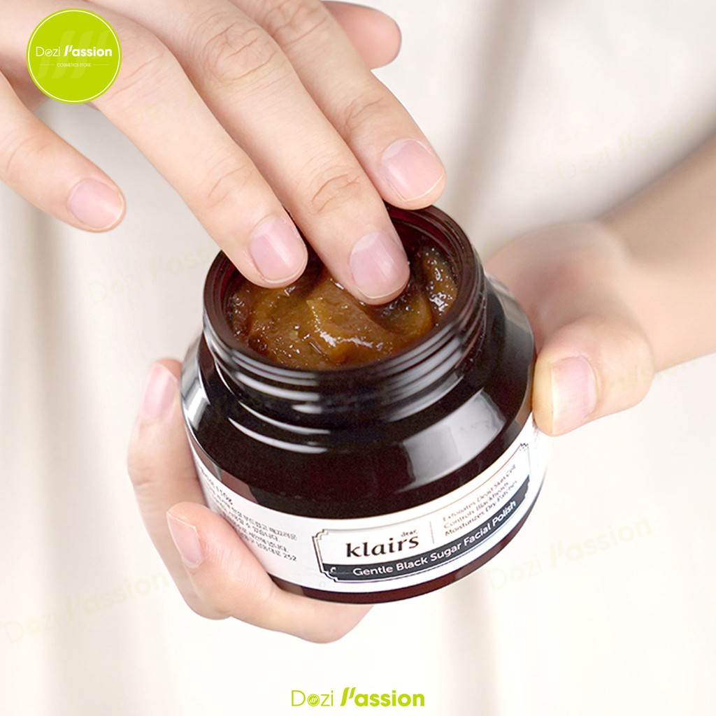 Tẩy Tế Bào Chết Klairs Loại Bỏ Da Chết và Mụn Đầu Đen -Klairs Gentle Black Sugar Facial Polish 110g