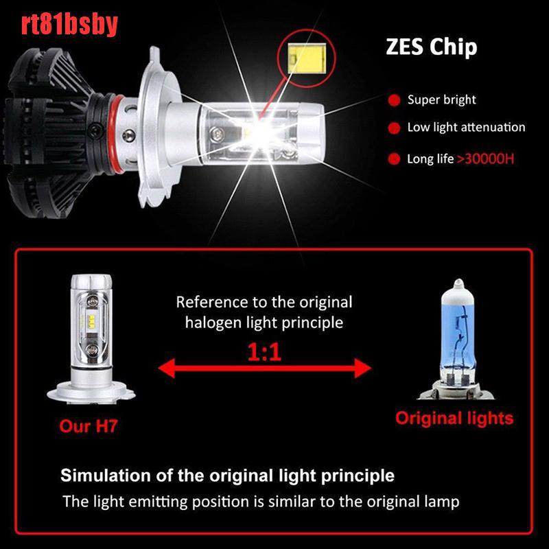 [rt81bsby]2PCS X3 H4 100W 12000LM LED Headlight Turbo Light Bulbs Car Conversion Kit 6000K