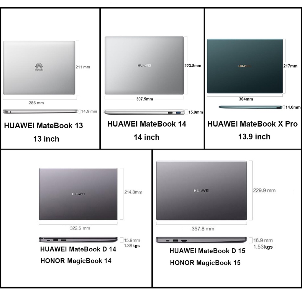 Miếng Dán Bảo Vệ Màn Hình Trong Suốt Cao Cho Huawei Matebook 13 14 D 14 15 D14 D15 X Pro 13.9 Honor Magicbook