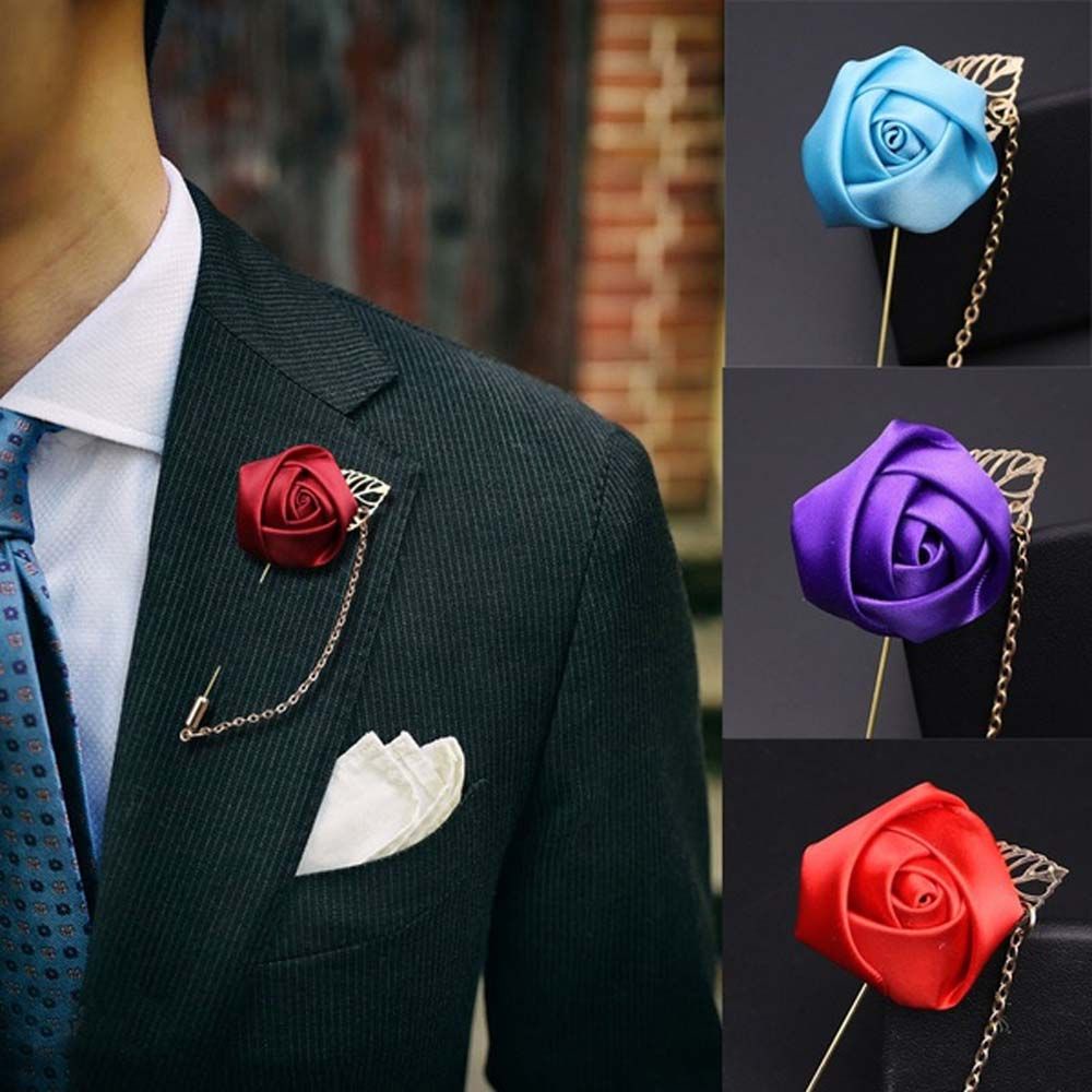 Ghim cài áo kiểu hoa hồng thời trang dành cho nam và nữ