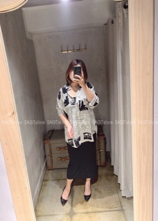 ÁO SƠMI OVERSIZE PHOM RỘNG CHẤT MÁT kèm đai eo