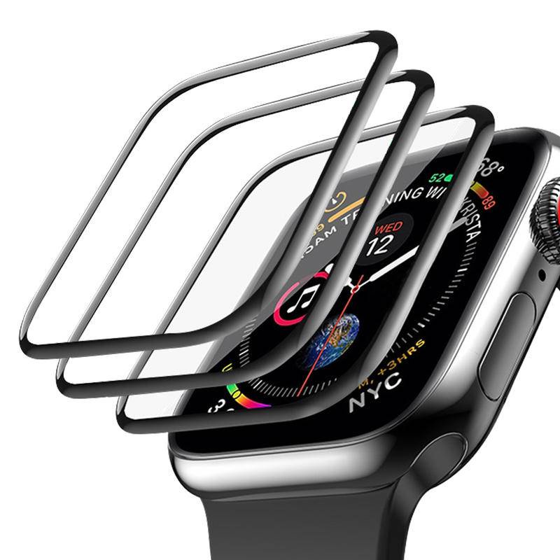 Kính Cường Lực Viền Cong 3D Cho Đồng Hồ Thông Minh Apple Watch Ultra Series 8 7 6 5 4 3 2 1 SE 49mm 45mm 44mm 40mm 41mm 42mm 38mm