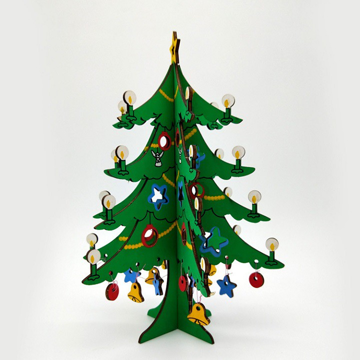 Đồ chơi lắp ráp 3D gỗ mô hình ngôi nhà Giáng sinh ấm áp