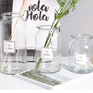 Lọ hoa trong suốt cổ ngắn