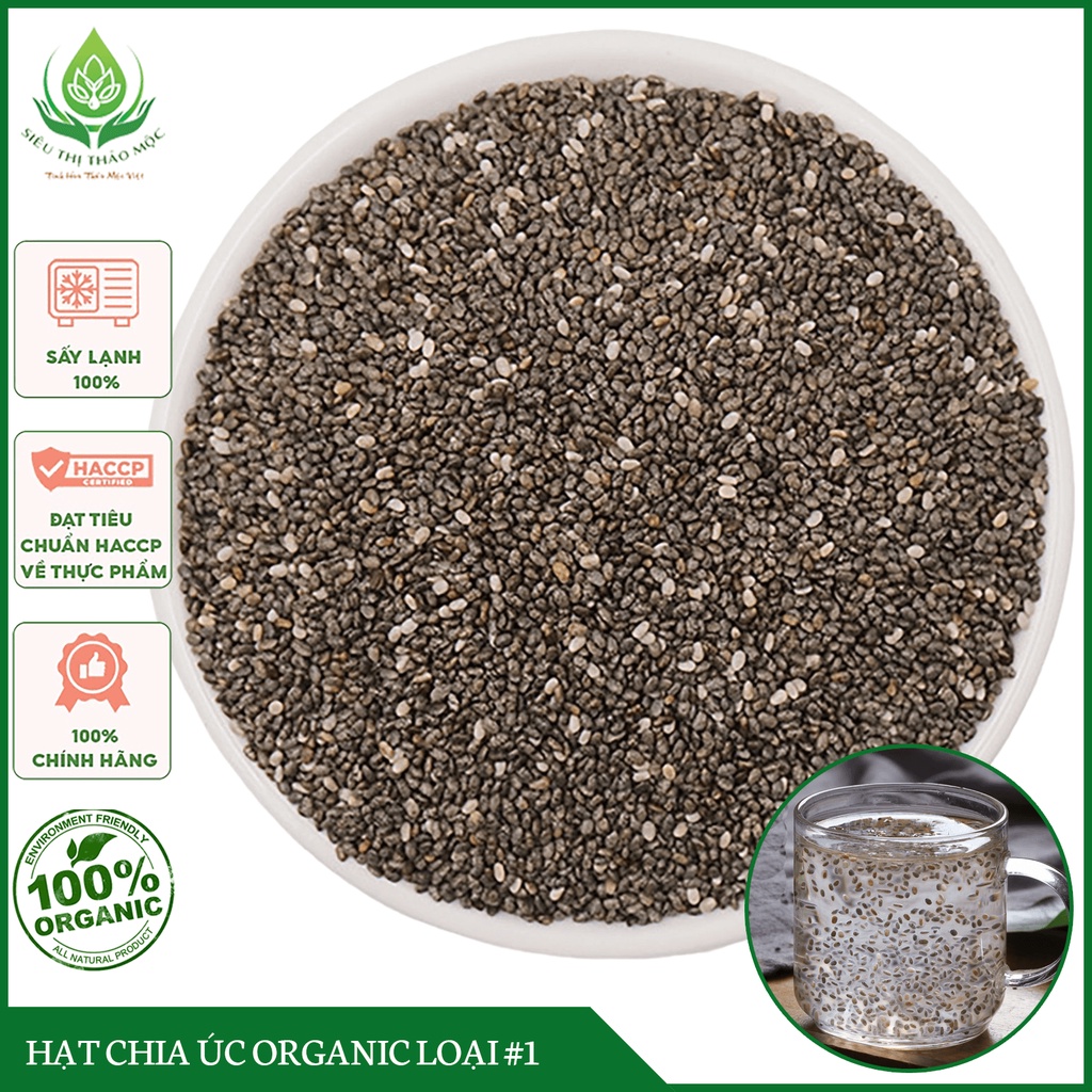 ✅[CHÍNH HÃNG] Hạt Chia Úc Organic 1Kg Hạt Chia Giảm Cân Hữu Cơ Hàng Chuẩn Chất Lượng Date Mới Tinh